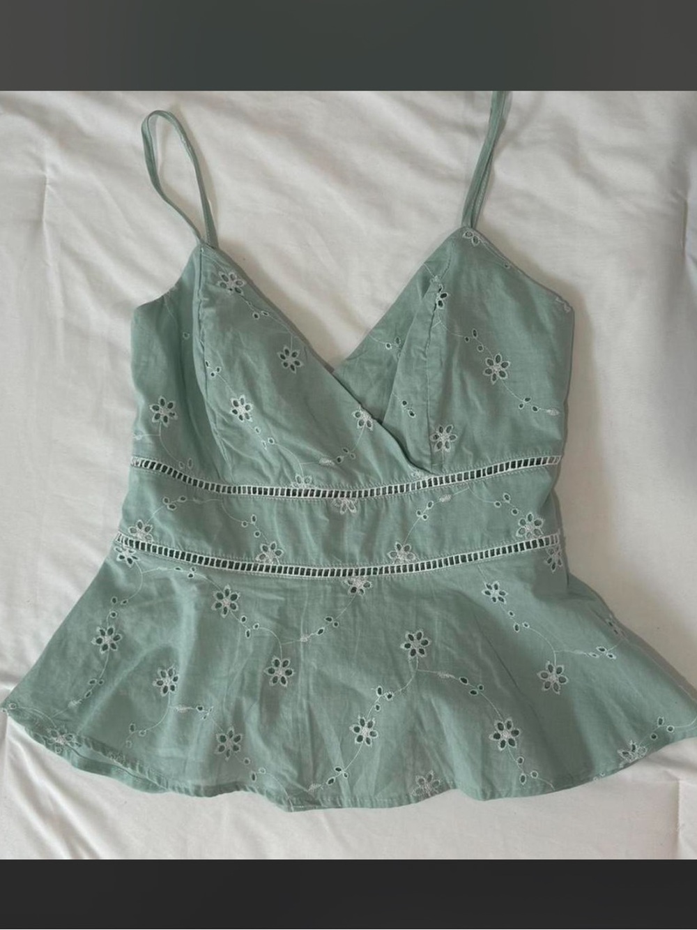 Green floral tank top Francesca’s
